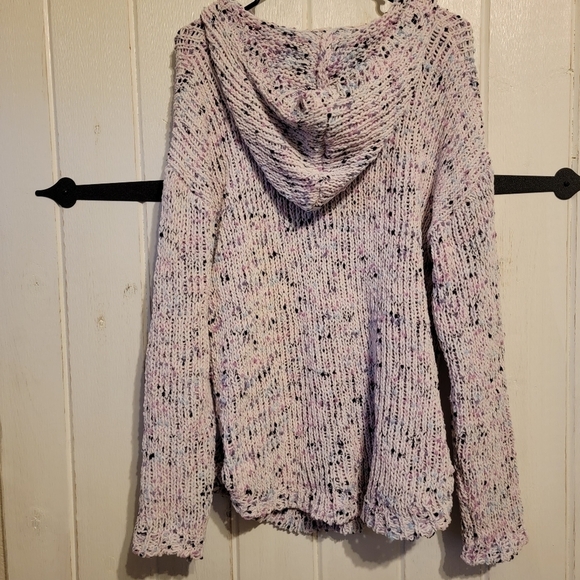 Studio by JPR Chenille Hoodie Sweater Knit Lavender Long Sleeve Size Large - Picture 5 of 6